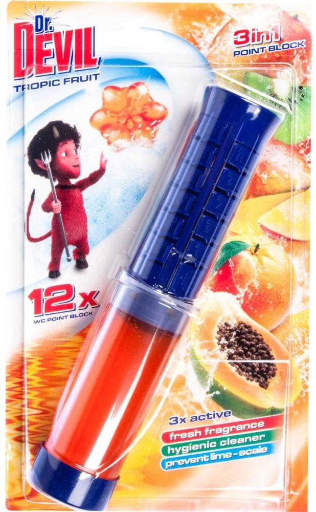 Devil WC blokk tubusban 3az1-ben Point Block Tropic Fruit, 75 ml