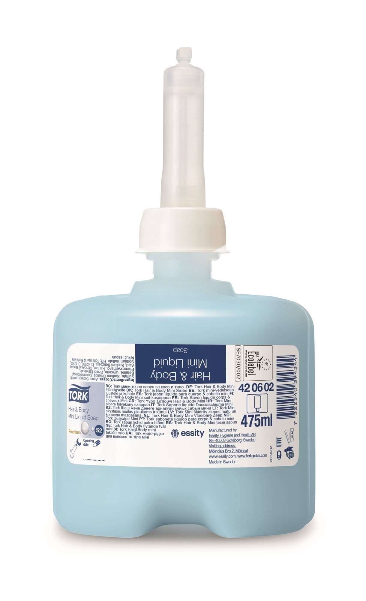 TORK 2az1-ben folyékony szappan S2 475 ml