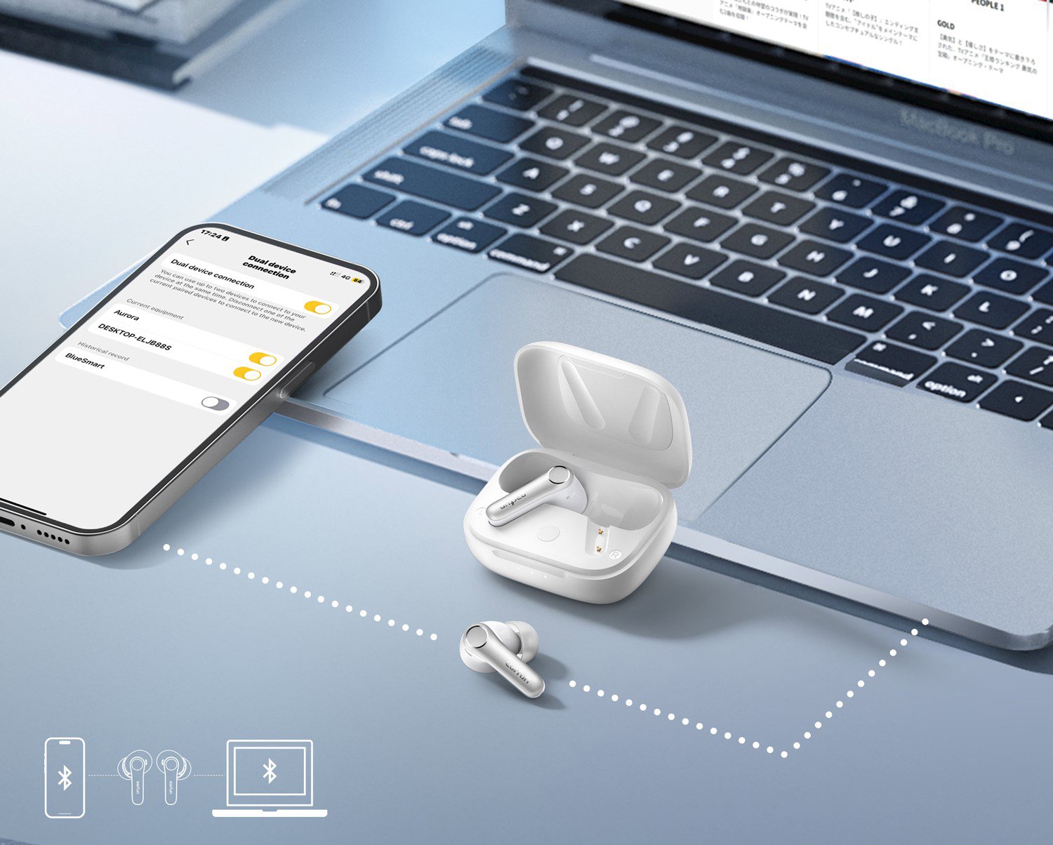 Earfun Air Pro 4 White vezeték nélküli fülhallgató