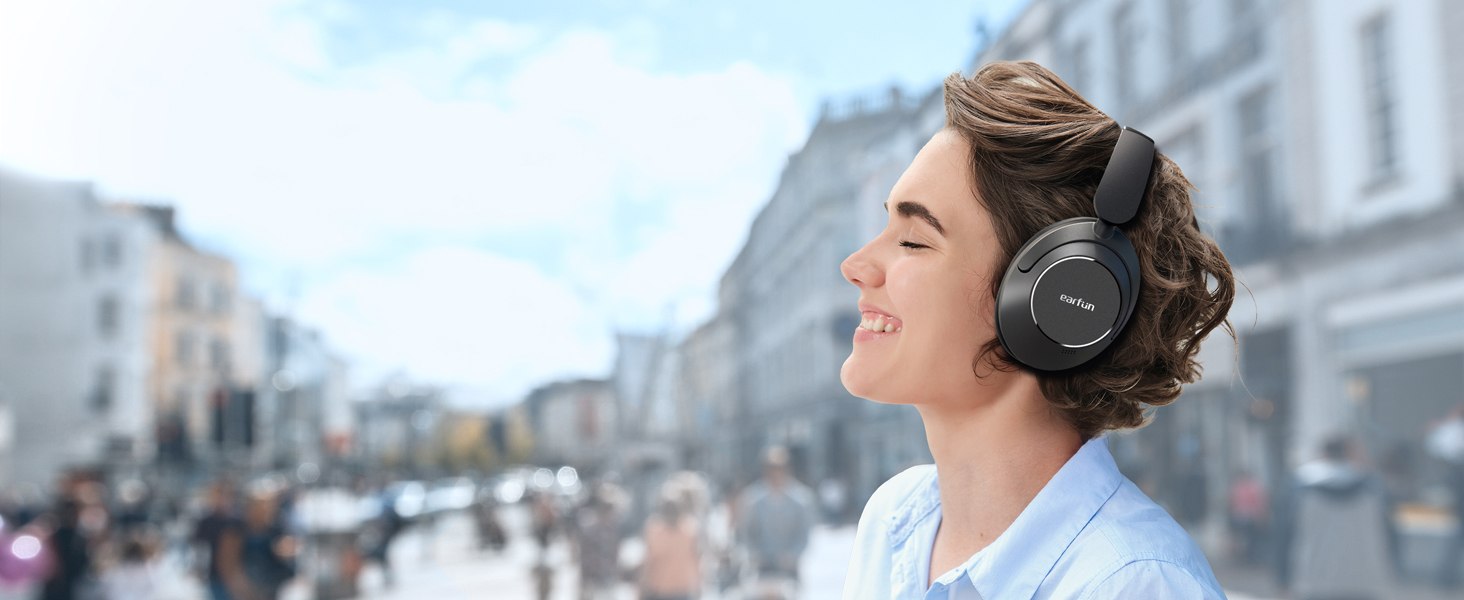 EarFun Wave Pro Black vezeték nélküli fejhallgató