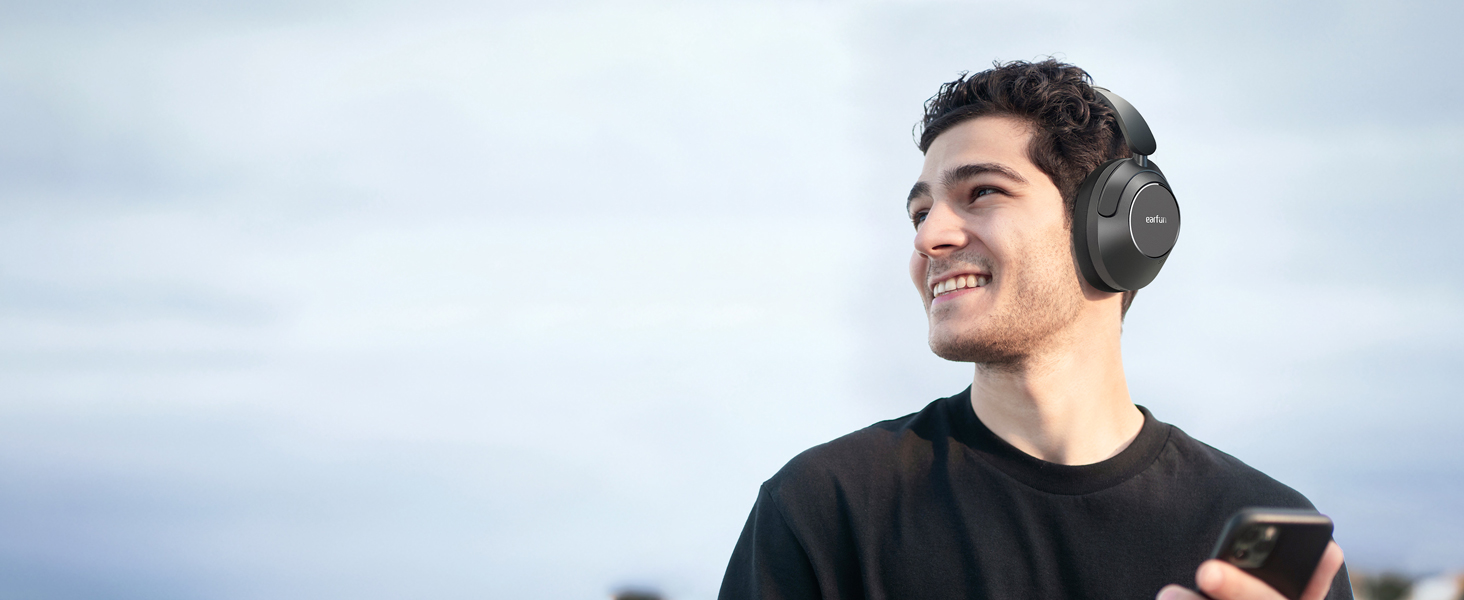 EarFun Wave Pro Black vezeték nélküli fejhallgató