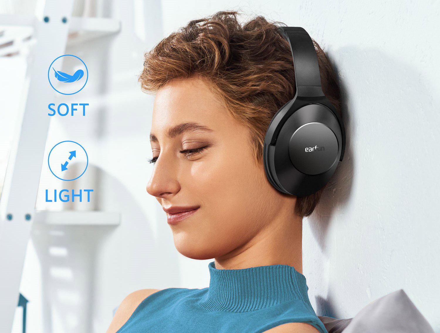 EarFun Wave Life Black vezeték nélküli fejhallgató