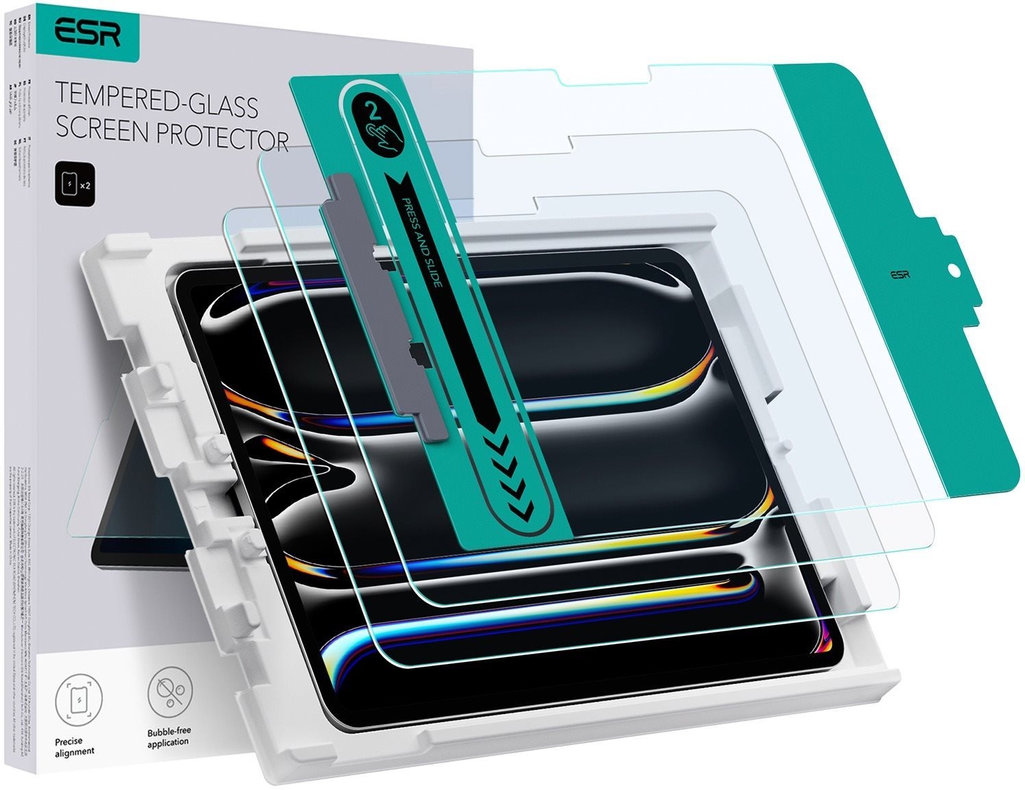 ESR Tempered-Glass Screen Protector, Compatible with iPad Pro 13 (2024), 2 Pack üvegfólia