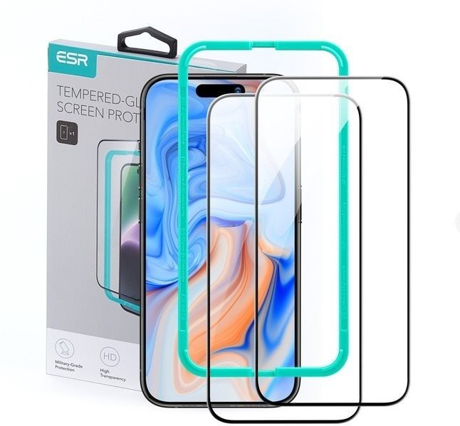 ESR Tempered-Glass Screen Protector, Compatible with iPhone 15 Pro Max, 2 Pack üvegfólia