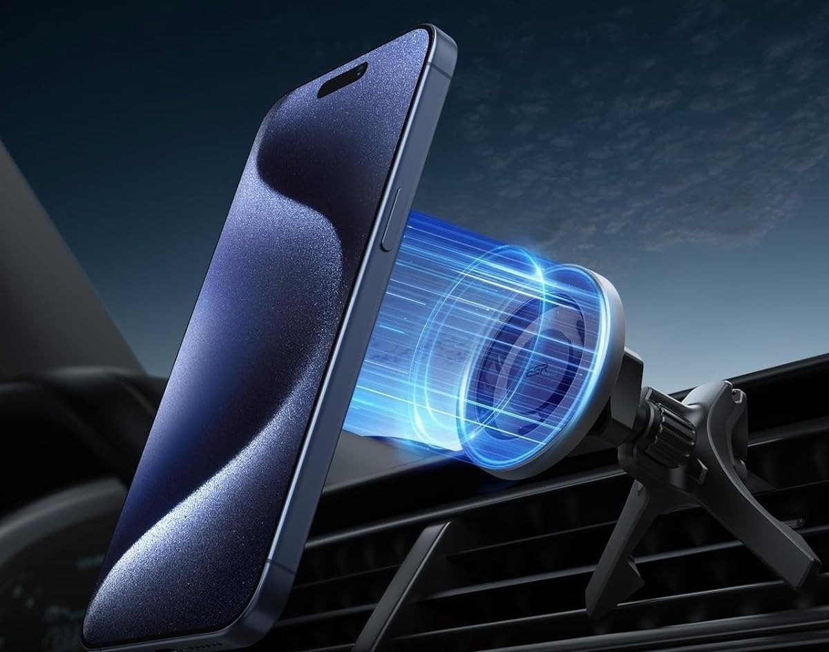 ESR HaloLock Magnetic Car Phone Mount - Metallic Grey mobiltelefon tartó