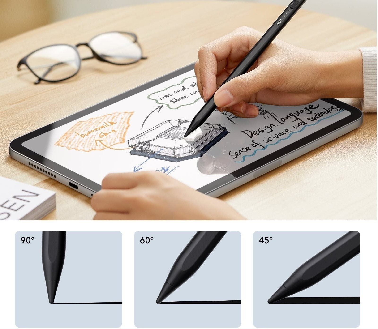 ESR Digital Pencil, Black érintőceruza