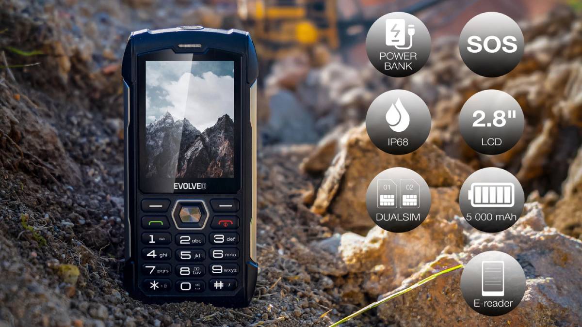 EVOLVEO StrongPhone H1 mobiltelefon, narancssárga