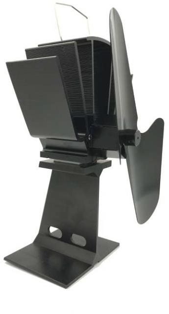 Kandallóventilátor két lapáttal 20 × 8 × 25 cm, fekete színben