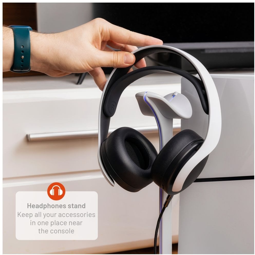 FIXED Multifunctional Stand PS5 (Slim) állvány ventilátorokkal és két DualSense B&W kontroller töltővel
