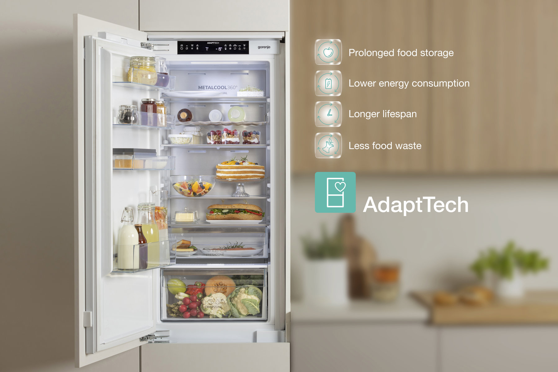 GORENJE NRKI517E41 beépíthető hűtőszekrény