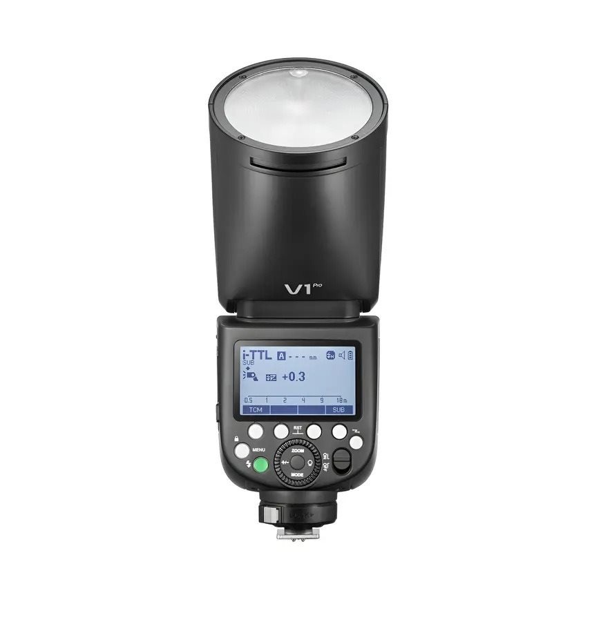 Godox V1Pro OM System és Panasonic külső vaku
