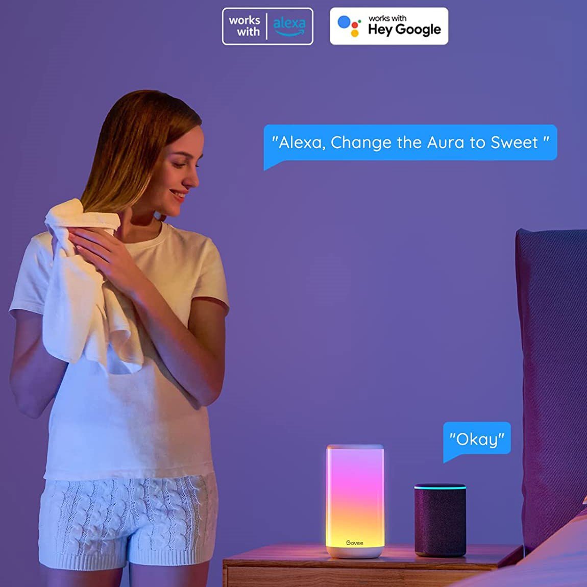 Govee Table Lamp 2 RGBW asztali lámpa, Matter