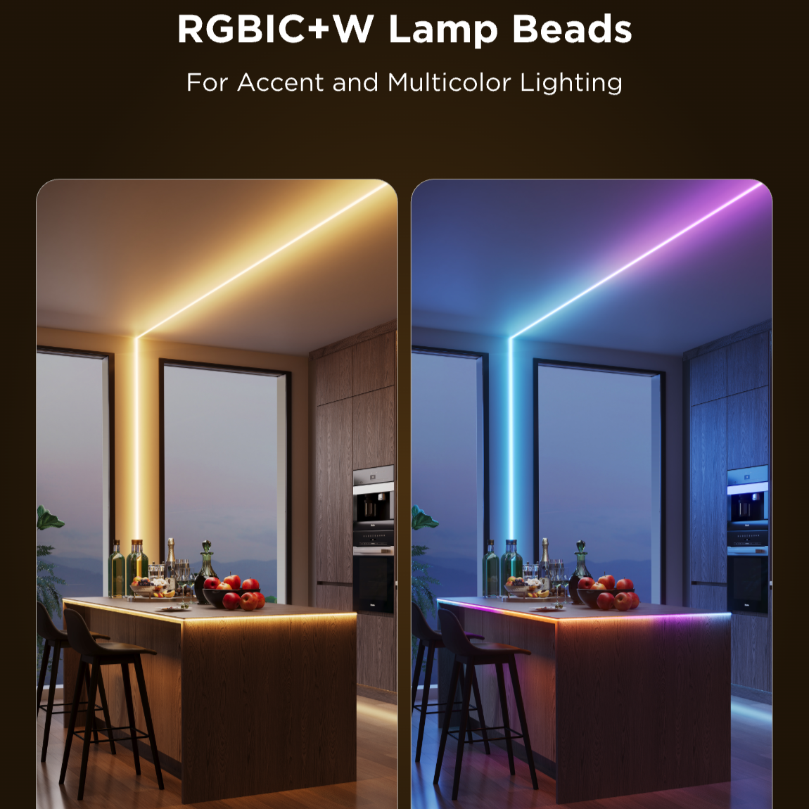 Govee COB RGBICW 3780 LED-szalag, Matter, 3 m