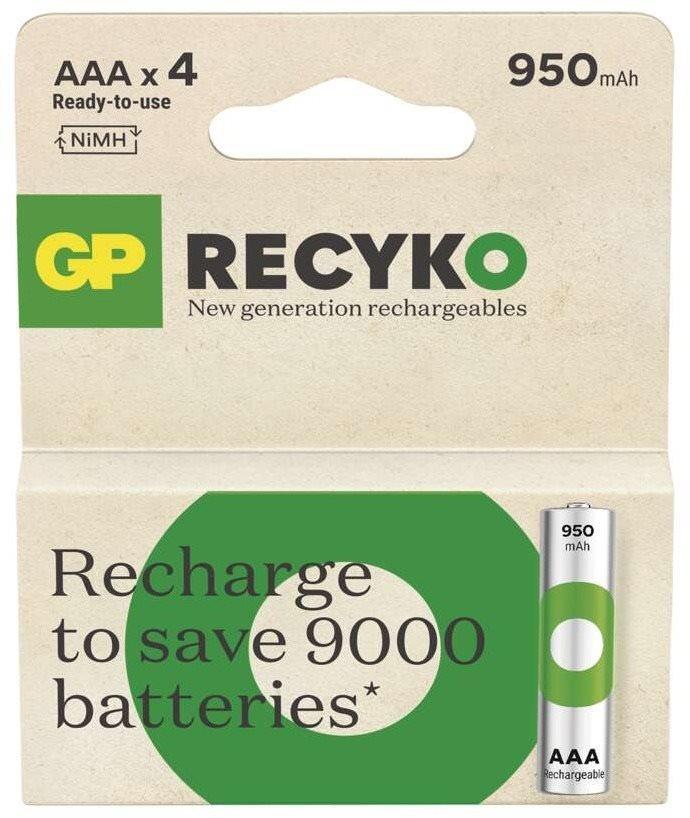 GP ReCyko 950 AAA (HR03) újratölthető elemek, 4 db