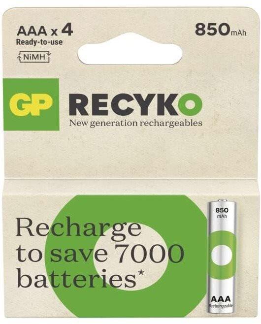 GP ReCyko 850 AAA (HR03) újratölthető elemek, 4 db