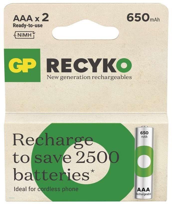 GP ReCyko 650 AAA (HR03) újratölthető elemek, 2 db