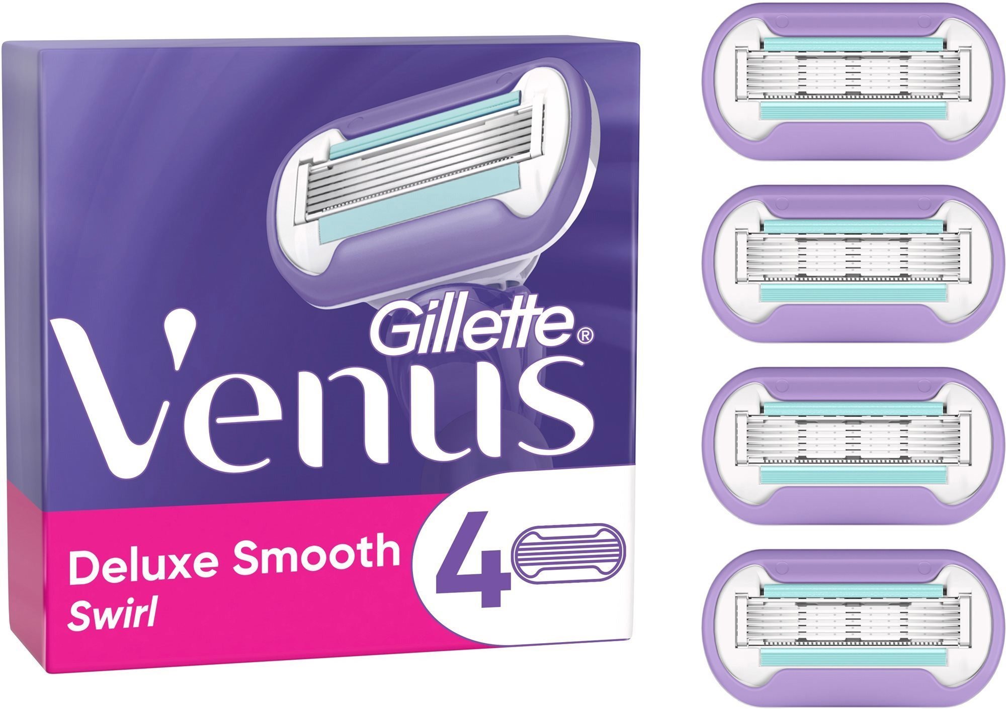 GILLETTE Venus Swirl, női borotvabetétek, 4 db