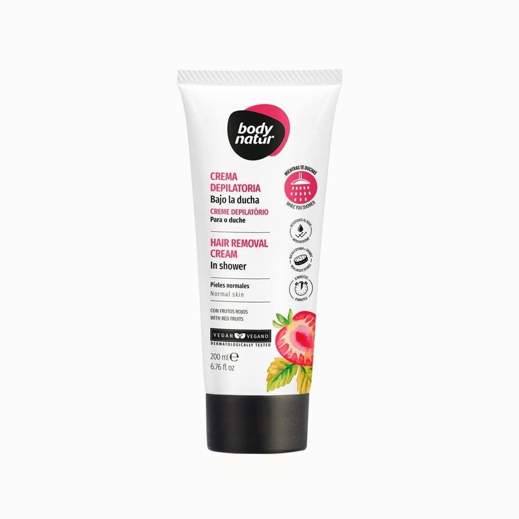 BODYNATUR szőrtelenítő tusfürdő piros gyümölcsökkel 200 ml
