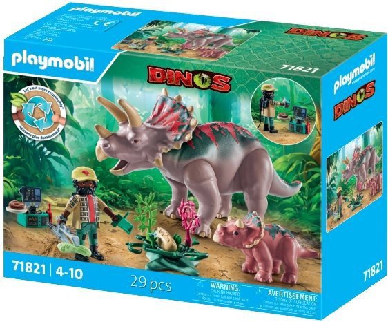 Playmobil 71821 Triceratops kicsinyével
