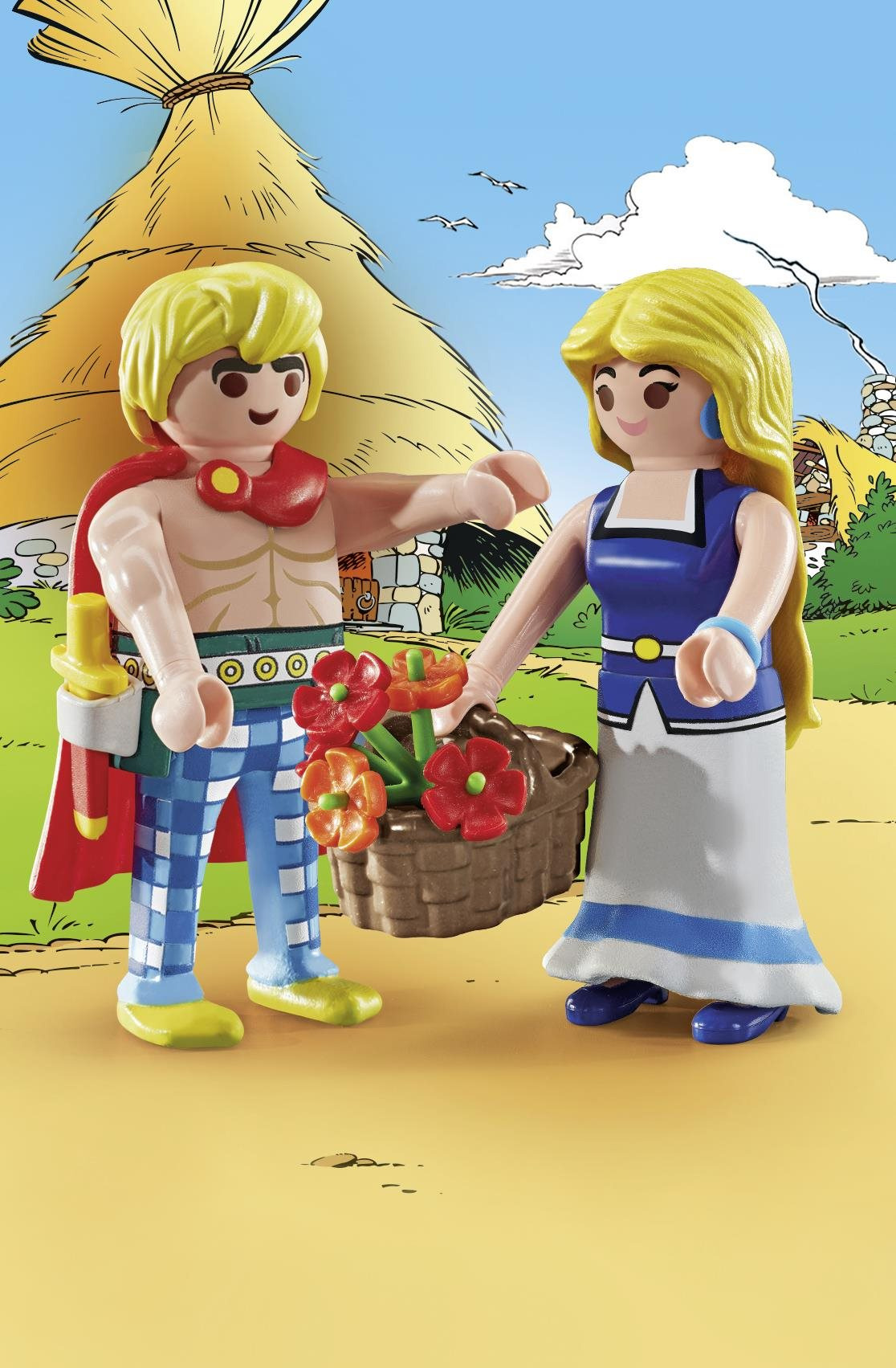 Figurák és kiegészítők készlete Asterix: Tragikomix és Halabala