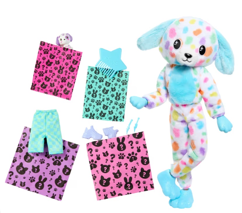 Barbie Cutie Reveal Barbie baba Színes álmok - dalmata kiegészítőkkel és 10 meglepetéssel