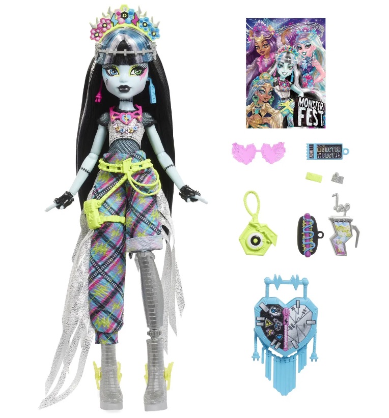 Monster High Monster Fest Frankie baba, zenekari poszter és kiegészítők