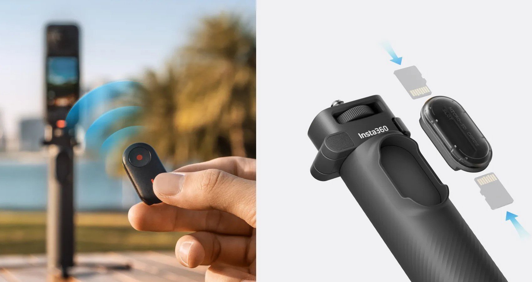Insta360 Selfie Stick 2in1 (1/4“ Mount) szelfibot