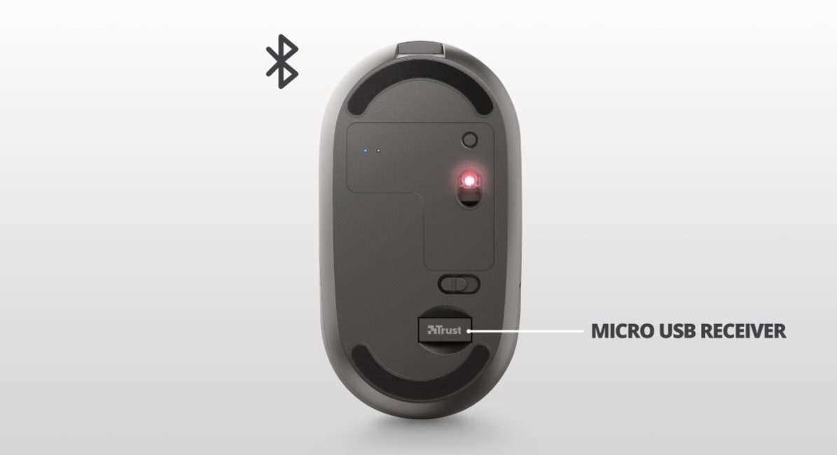 Trust Puck Wireless BT Silent Mouse fekete egér