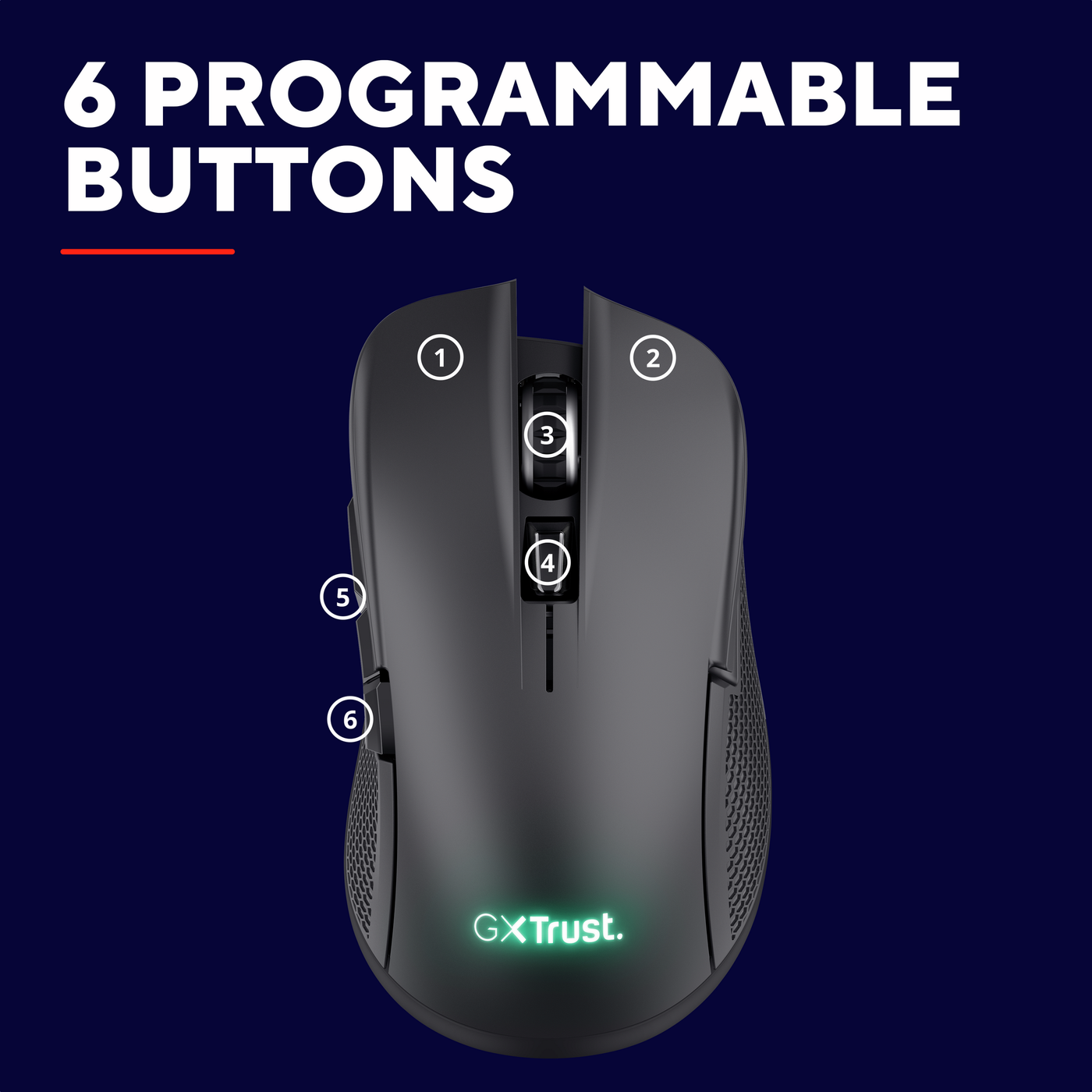 Trust GXT931 YBAR Multi Wireless Mouse gamer egér