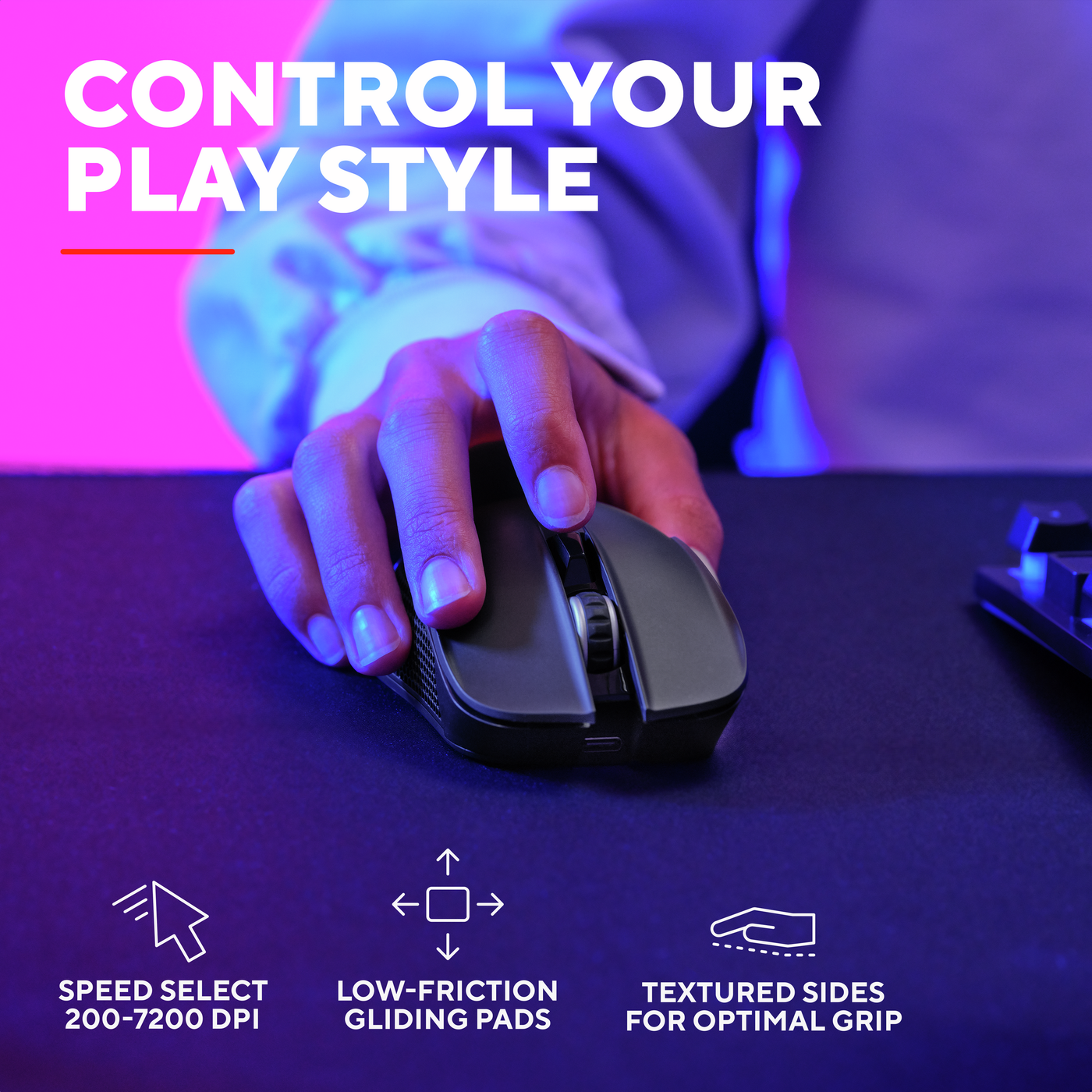 Trust GXT931 YBAR Multi Wireless Mouse gamer egér