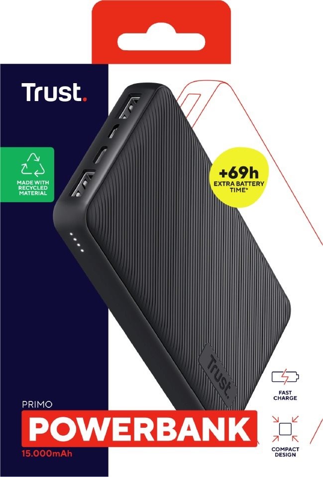 Trust Primo Powerbank ECO certified 15000 mAh power bank