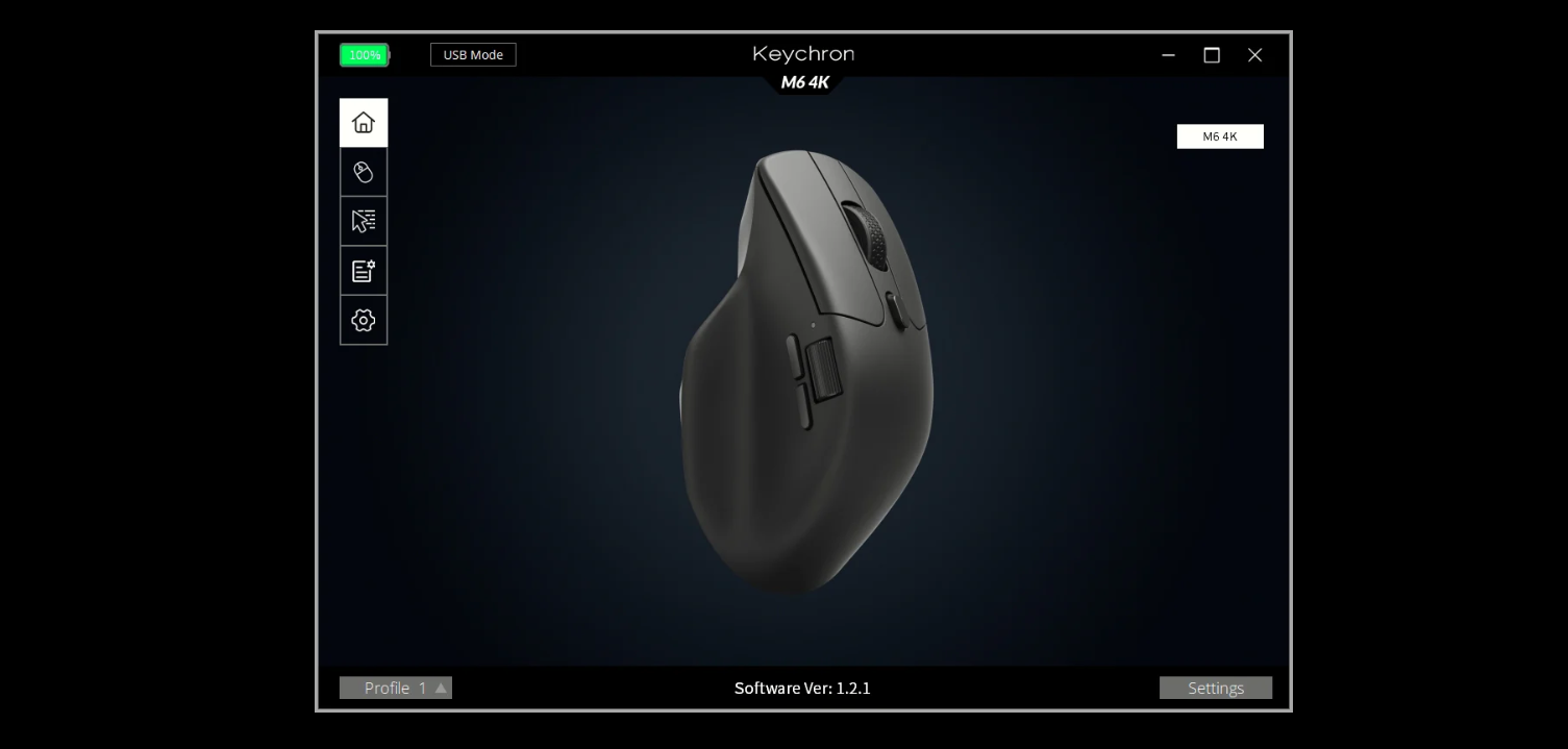 Keychron M6 Wireless Mouse - White gamer egér