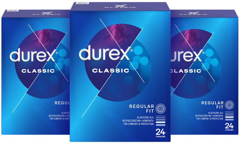 DUREX Classic óvszer 3× 24 db