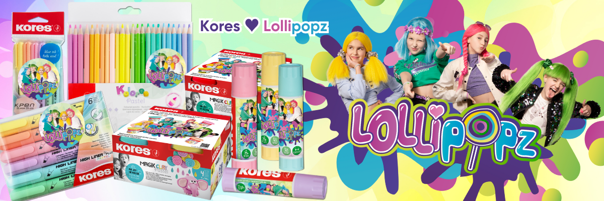 KORES Kolores Pastel LOLLIPOPZ színes ceruzák 24 színben