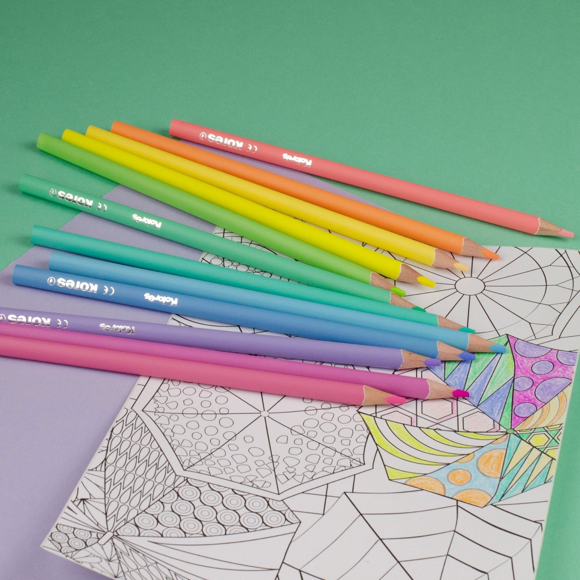 KORES Kolores Pastel LOLLIPOPZ színes ceruzák 24 színben