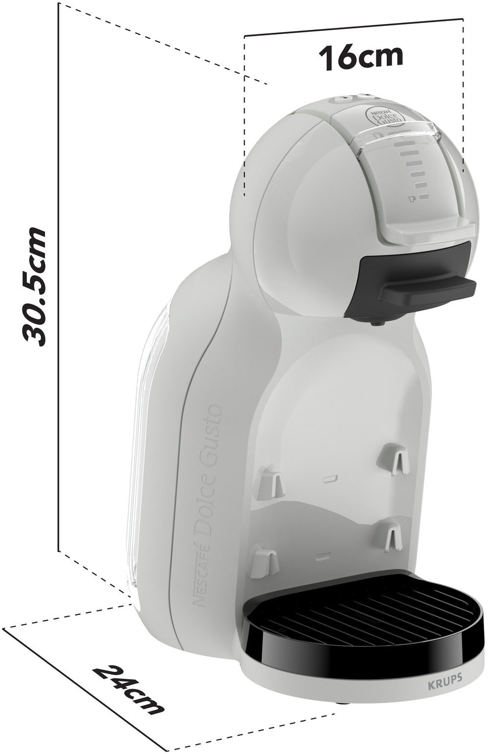 KRUPS KP143GF0 Nescafé Dolce Gusto Mini Me 2 kapszulás kávéfőző, szürke
