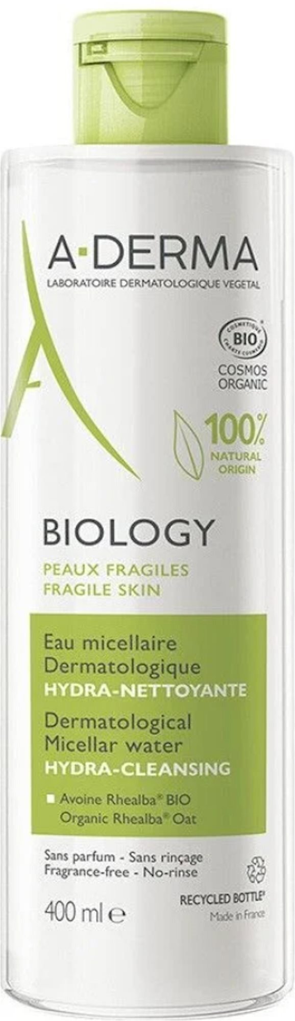A-DERMA BIOLOGY Dermatológiai micellás víz hidratáló-tisztító