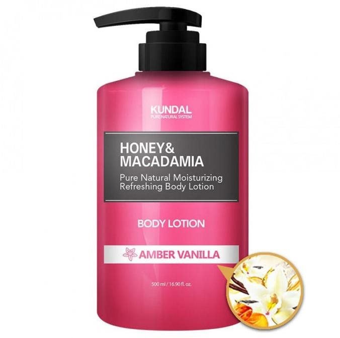 KUNDAL Honey and Macadamia Pure Body Lotion Amber Vanilla 500ml