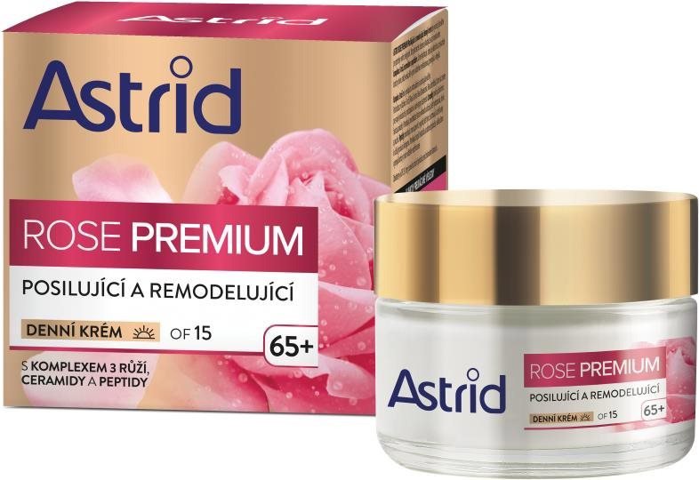 ASTRID Rose Premium 65+ Erősítő és kontúr helyreállító nappali krém SPF15 50 ml arckrém