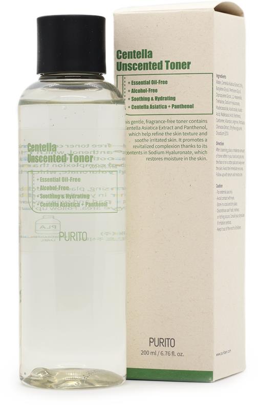 Bőrtonik PURITO Centella illatmentes tonik 200 ml