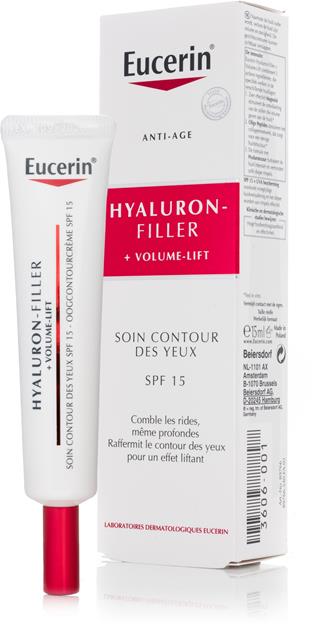 Szemránckrém EUCERIN Hyaluron-Filler +Volume-Lift Contorno Ojos Spf15+ 15 ml