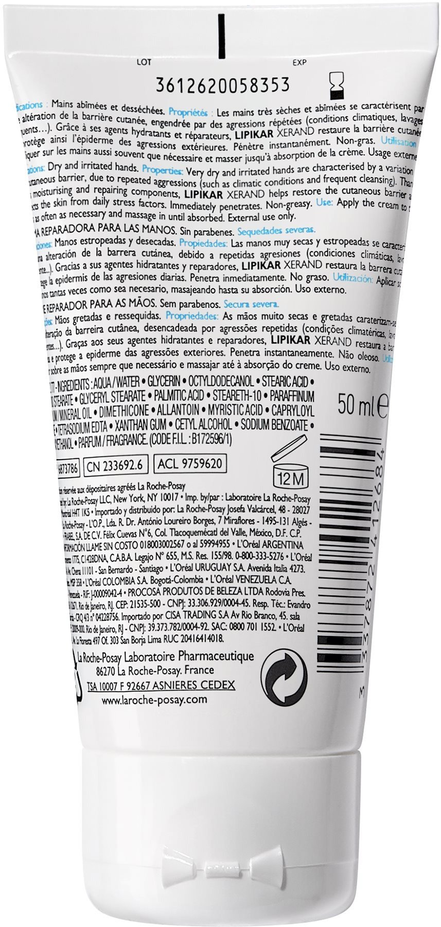 LA ROCHE-POSAY Lipikar Xerand kézápoló krém 50 ml