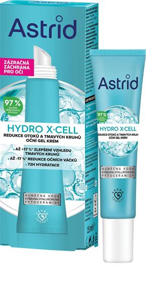Szemkörnyékápoló gél ASTRID Hydro X-Cell Szemkörnyékápoló krém 15 ml