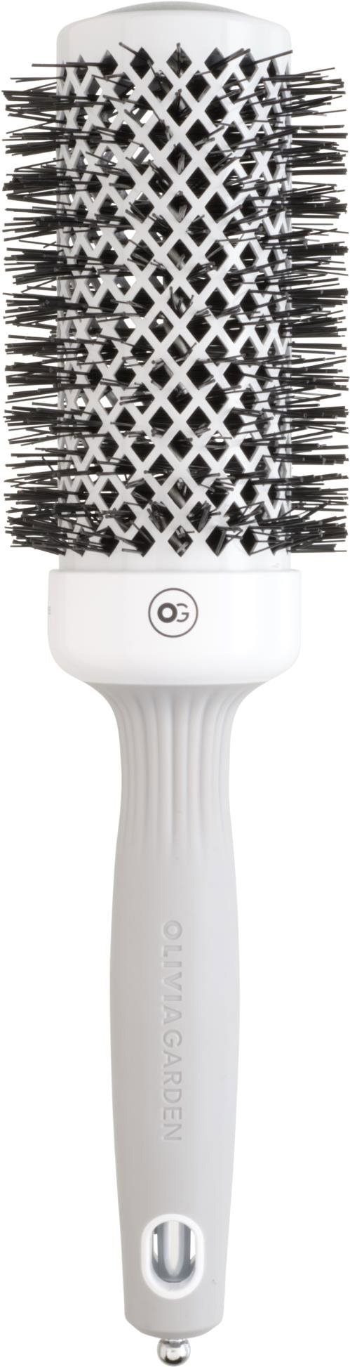 OLIVIA GARDEN Expert Shine Wavy Bristles White&Grey 45 mm hajkefe