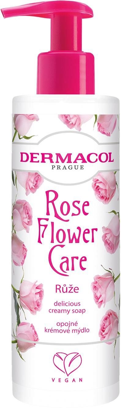 DERMACOL Flower care krémes kézmosó szappan Rózsa 250 ml