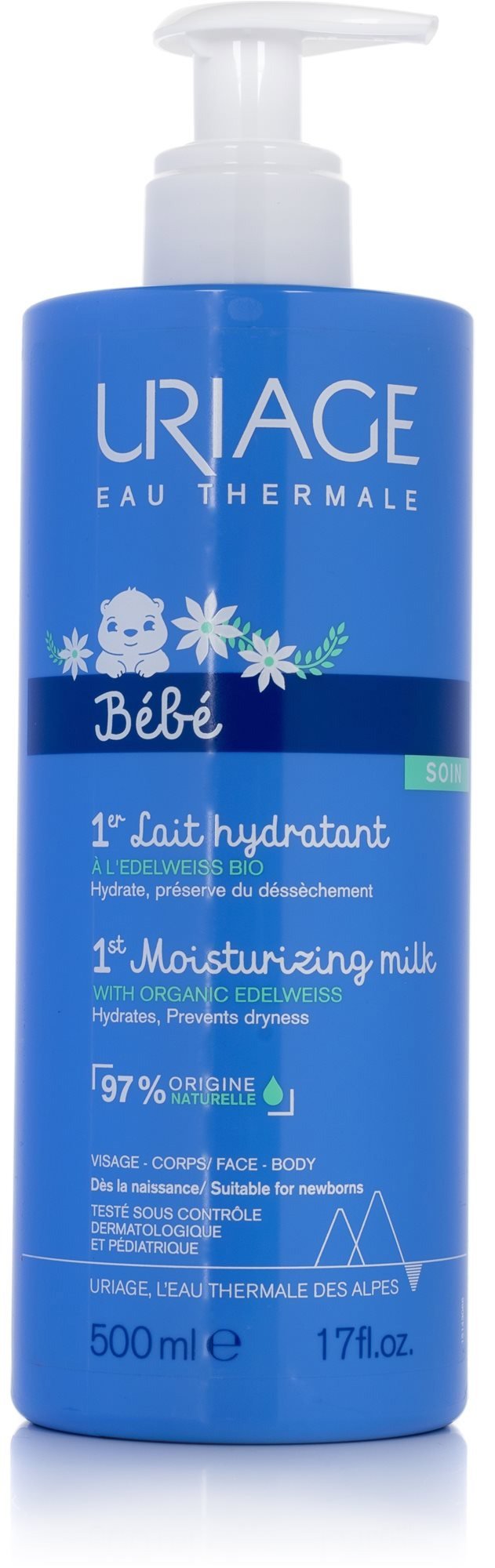 Az URIAGE Bébé 1st Lait Hydratant testápoló tej gyermekek számára készült