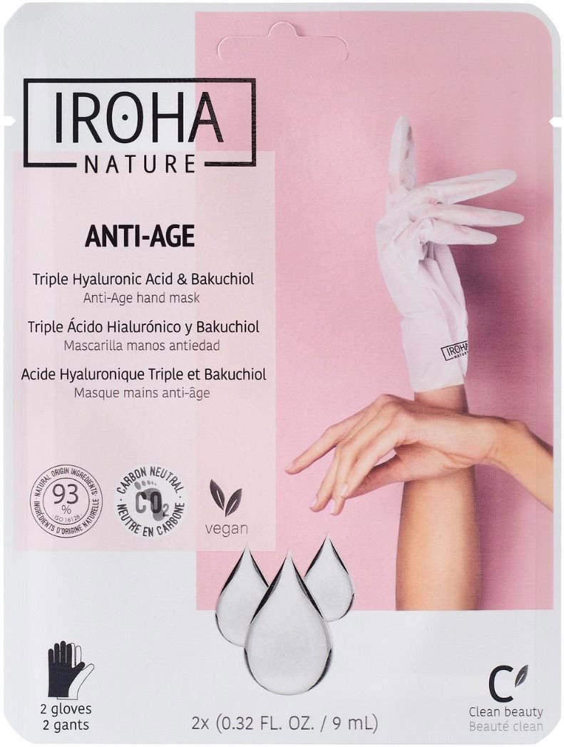 IROHA NATURE Anti-Age kézmaszk 2 × 9 ml