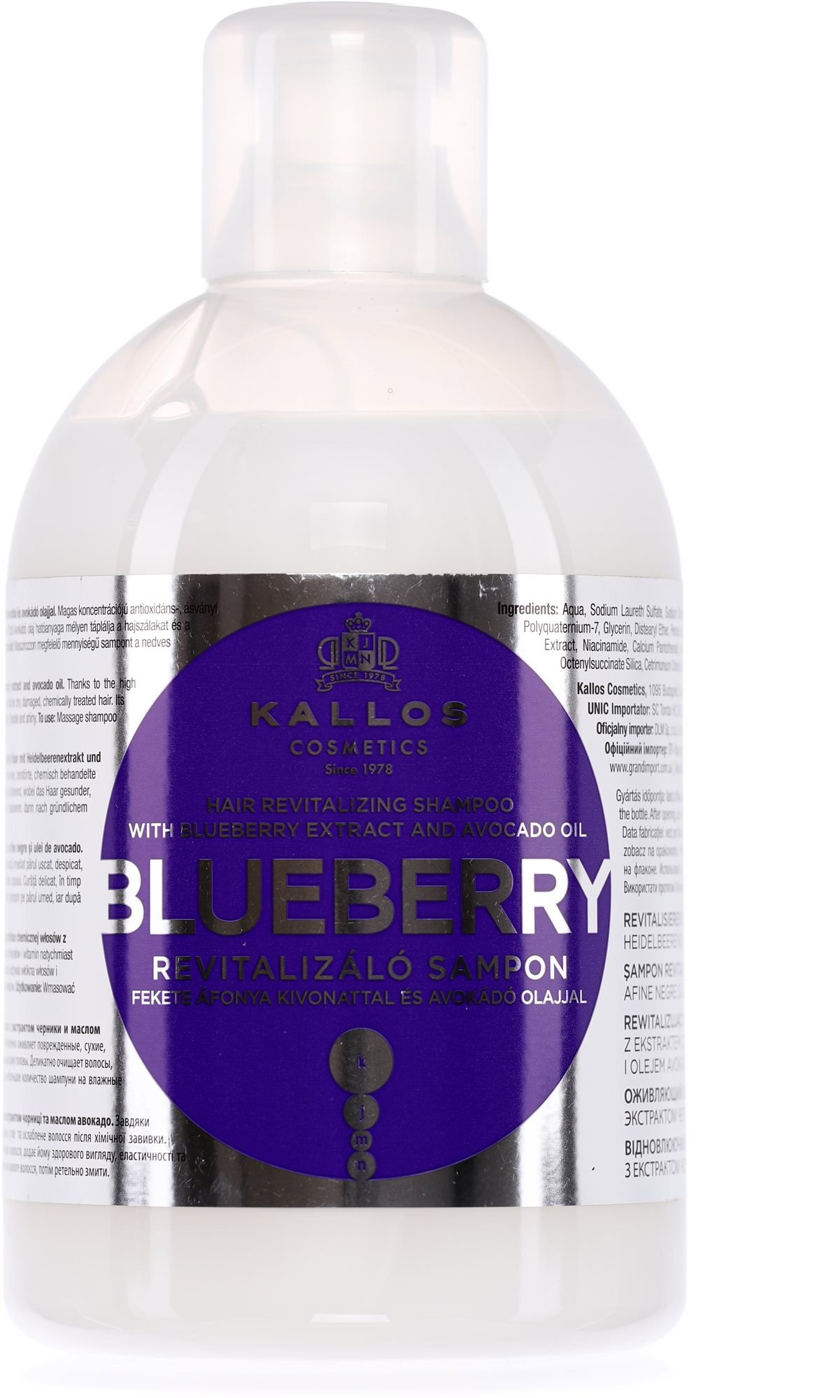 KALLOS KJMN Áfonyás sampon 1000 ml