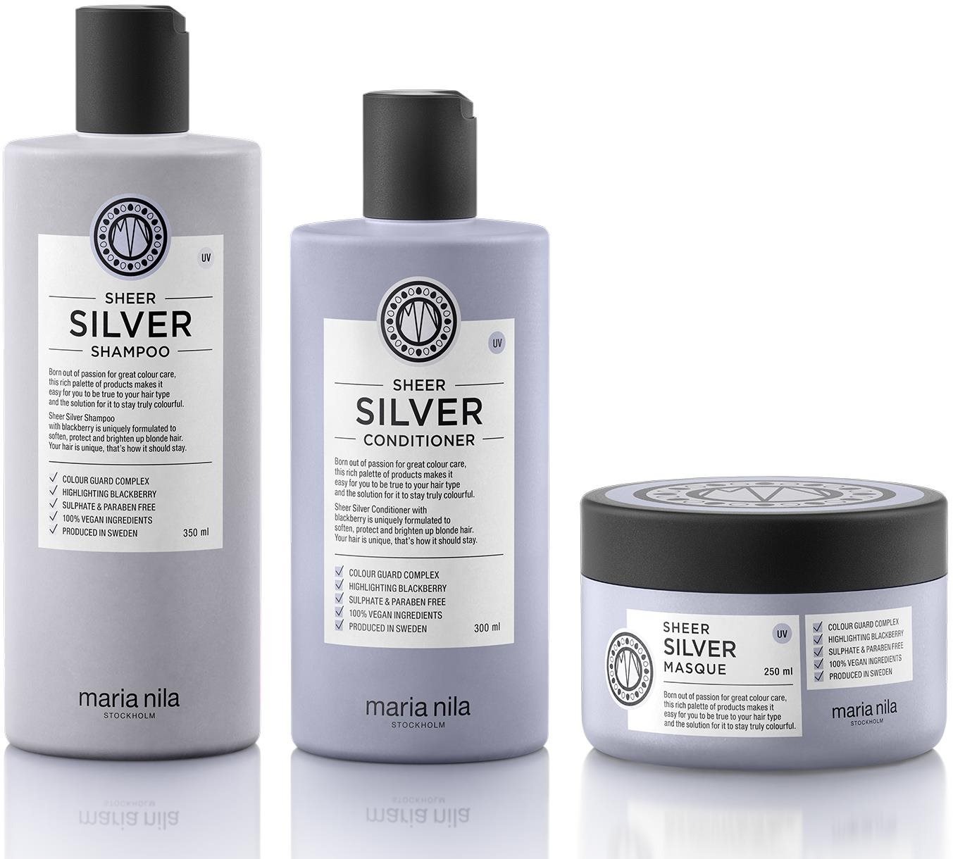 MARIA NILA Sheer Silver Set 900 ml hajápoló szett