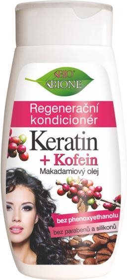 BIONE COSMETICS Bio Keratin és koffein regeneráló kondicionáló 260 ml